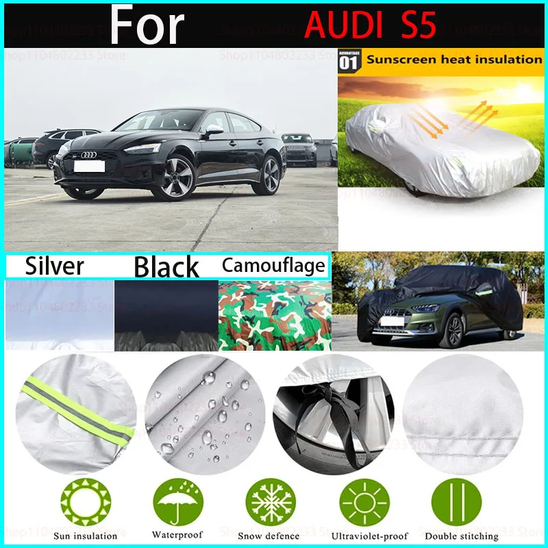 

All-season Car CoverDustproof, Snowproof and UV-resistant Waterproof Car Covers for Audi S5 accessories
