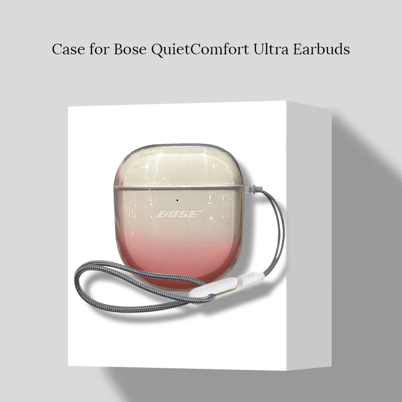 Funda transparente de TPU para auriculares Bose QuietComfort Ultra con correa suave y delgada a prueba de golpes para auriculares Bose QC Ultra