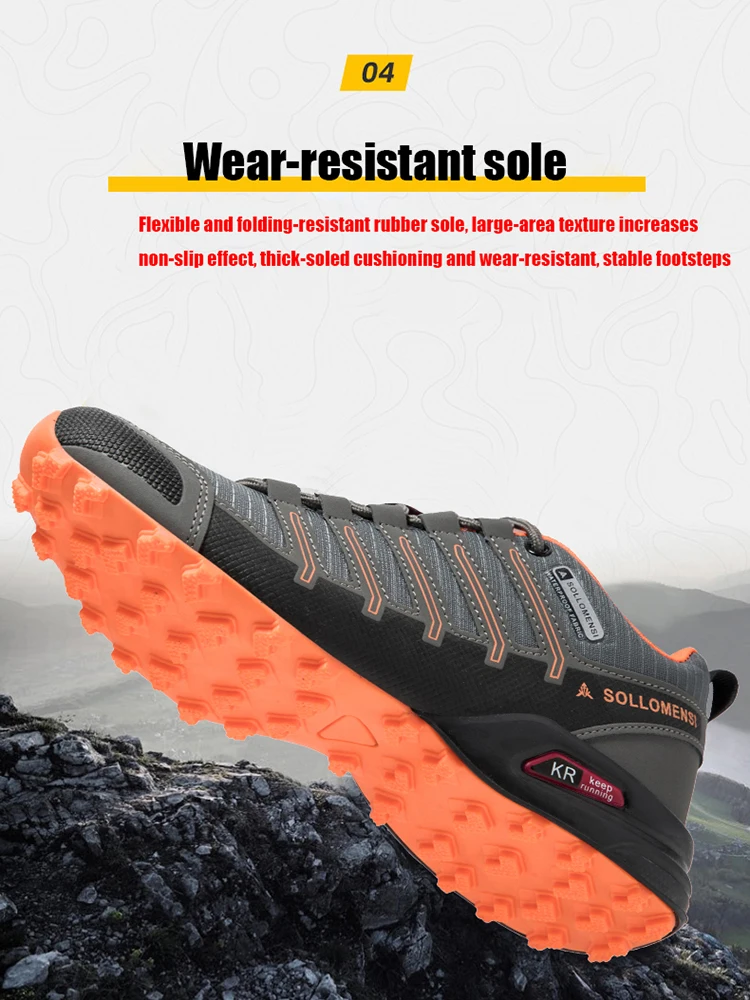 Outdoor-Wanderschuhe, rutschfeste Wandersportschuhe, leichte Herrenschuhe, taktische Trainingssportschuhe für Herren – Detail 6