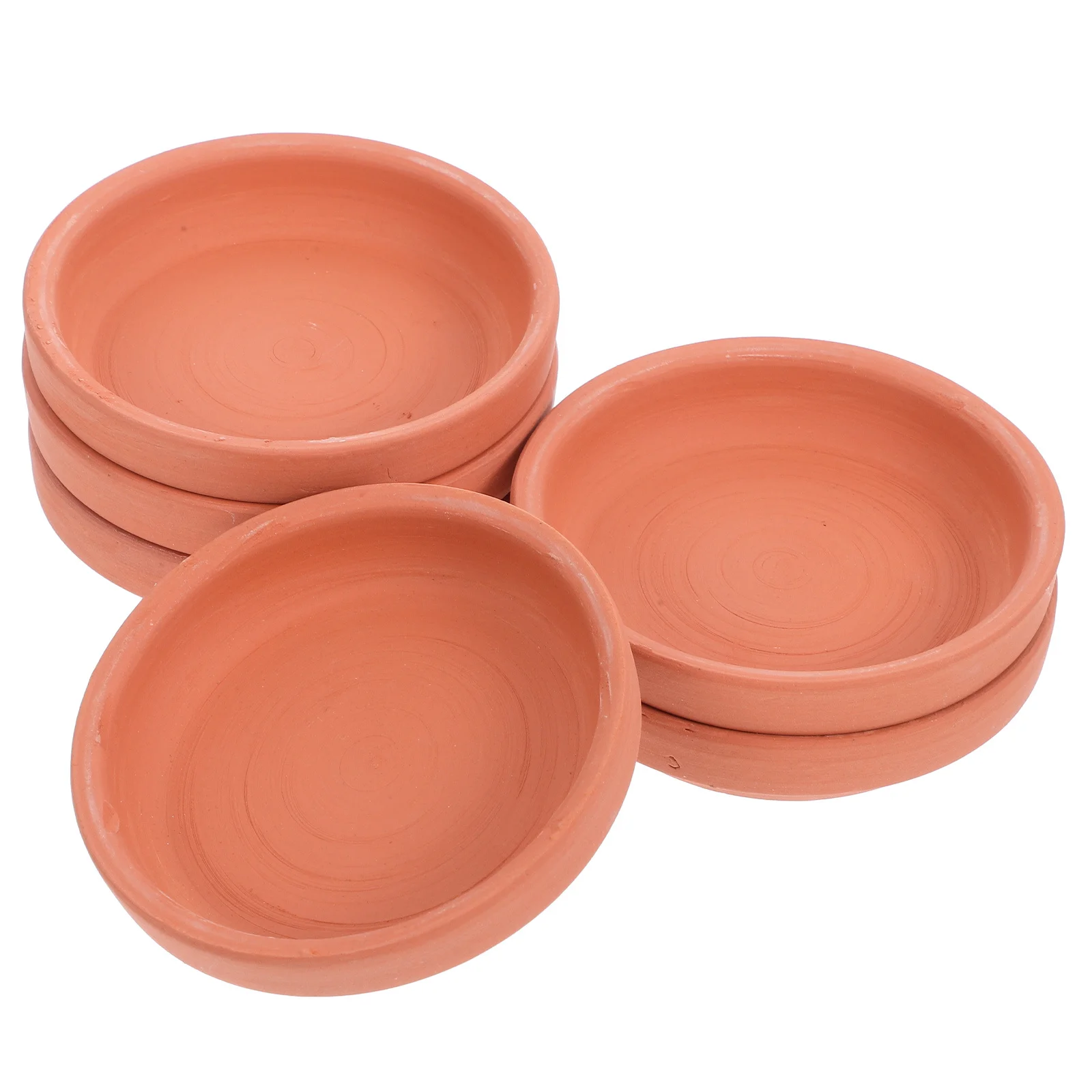 6Pcs Pottery Saucers for Plant Pots Round Plant Drip Trays Water Retention Planter Plates Home Garden Decoration