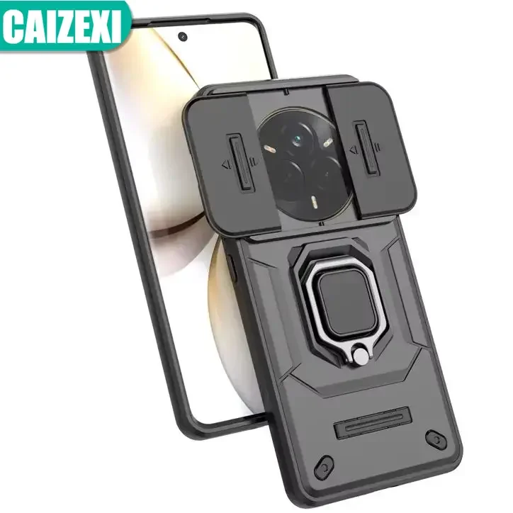 حافظة مدرعة مقاومة للصدمات بحامل مغناطيسي لهاتف OPPO Realme 14 Pro Plus Pro + 5G عدسة الكاميرا الشريحة حماية Funda #1