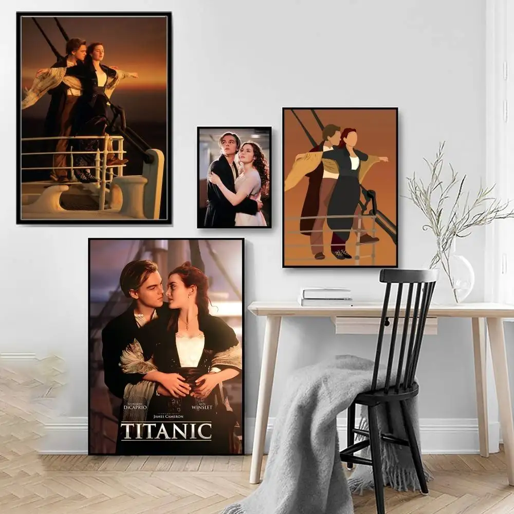 Klassisches Film-Titanic-Poster, hochwertiges Druckposter, wasserdichte Wandkunst, Filmposter für Wohnzimmer, Retro-Raumdekoration, Geschenk