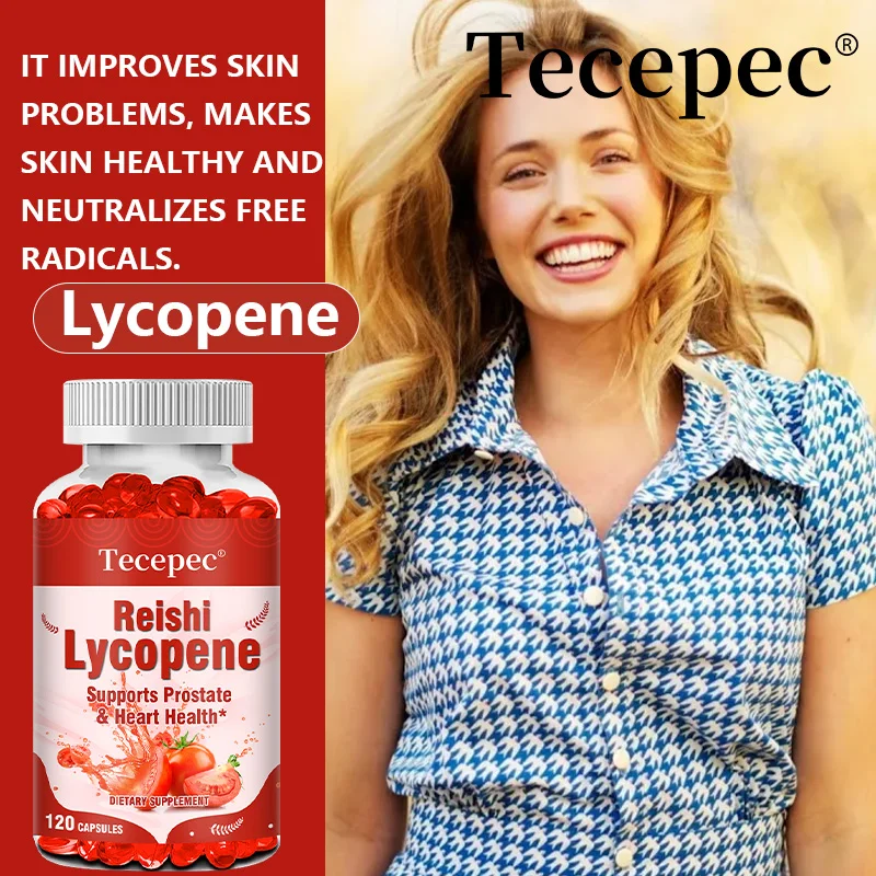 

Добавка ликопина 100 мг, с грибами рейши 200 мг, грибные капсулы для здоровья иммунитета, безглютеновые, без ГМО, веганские капсулы