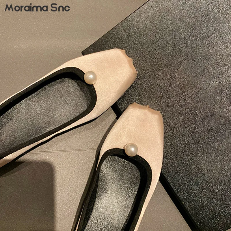 Light-Colored Thick-Soled Half Slippers Round-Toe Inner Heightening Slippers Fashionable and Comfortable Soft-Soled Mule Shoes