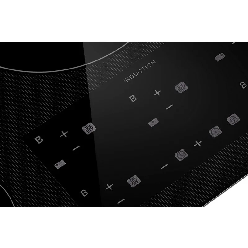 36 Inch Electric Stove Induction Cooktop with 5 Power Boost Burners Smooth Surface Vitro Ceramic Glass in Black 240V