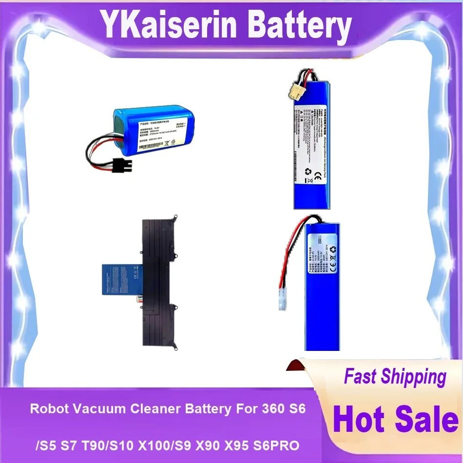 

Аксессуары для роботов-пылесосов, аккумулятор для 360 S6/S5 S7 T90/S10 X100/S9 X90 X95 S6PRO/аккумуляторы + трек НЕТ