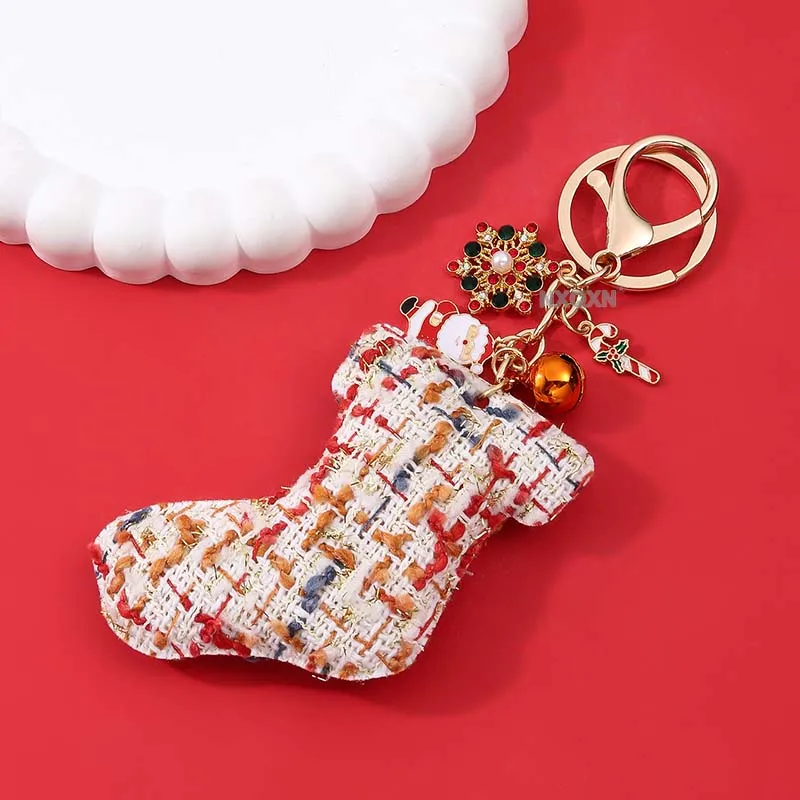 1pc Nette Hübsche Schneeflocke Große Schöne Socken Schneemann Emaille Schlüsselbund Für Frauen Männer Handgemachte Gute Geschenk Weihnachten Schmuck set