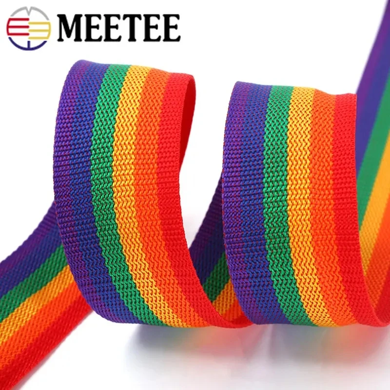 

10/20M Meetee 20-50mm PP Webbing Tapes Backpack Strap Ribbons for Luggage Clothing Belt Pet Rope Band DIY Sewing Accessories