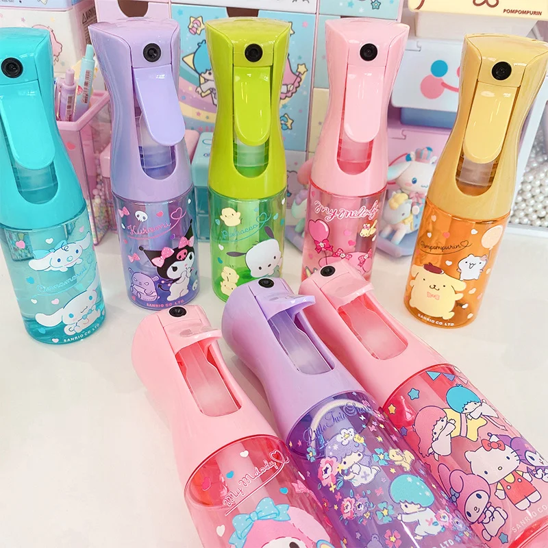 200ml Kawaii Sanrio Hello Kitty Spray Bottle Kuromi My Melody Cute Large Capacity High Pressure Continuous Hydration Sprayer