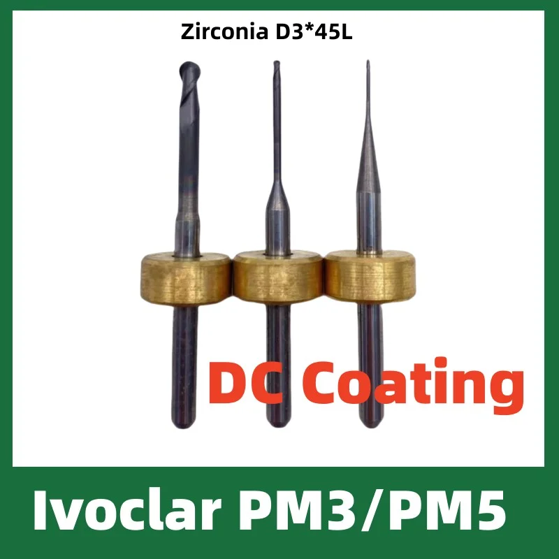 Ivoclar PM 3 / PM 5 DC Coating Cutter 2.5 1.0 0.6 mm Zirconia PMMA Milling Burs