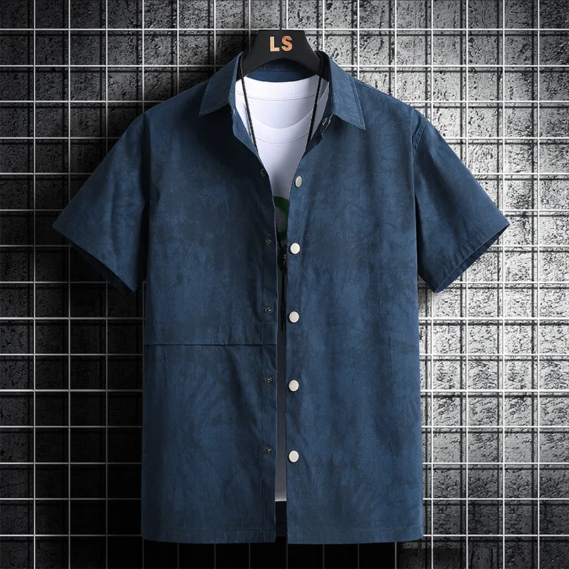 Men Shirt Short Sleeve Summer Oversize Plus Size 8xl 7xl Printed Casual Designer Hip Hop High Quality Hot Sale