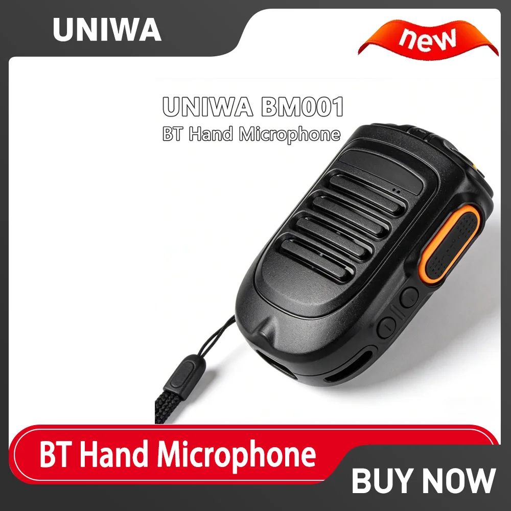 UNIWA BM001 Zello Walkie Talkie, Botón PTT Zello SOS, Micrófono Inalámbrico BT Portátil de 2000 mAh para Alps UNIWA F400