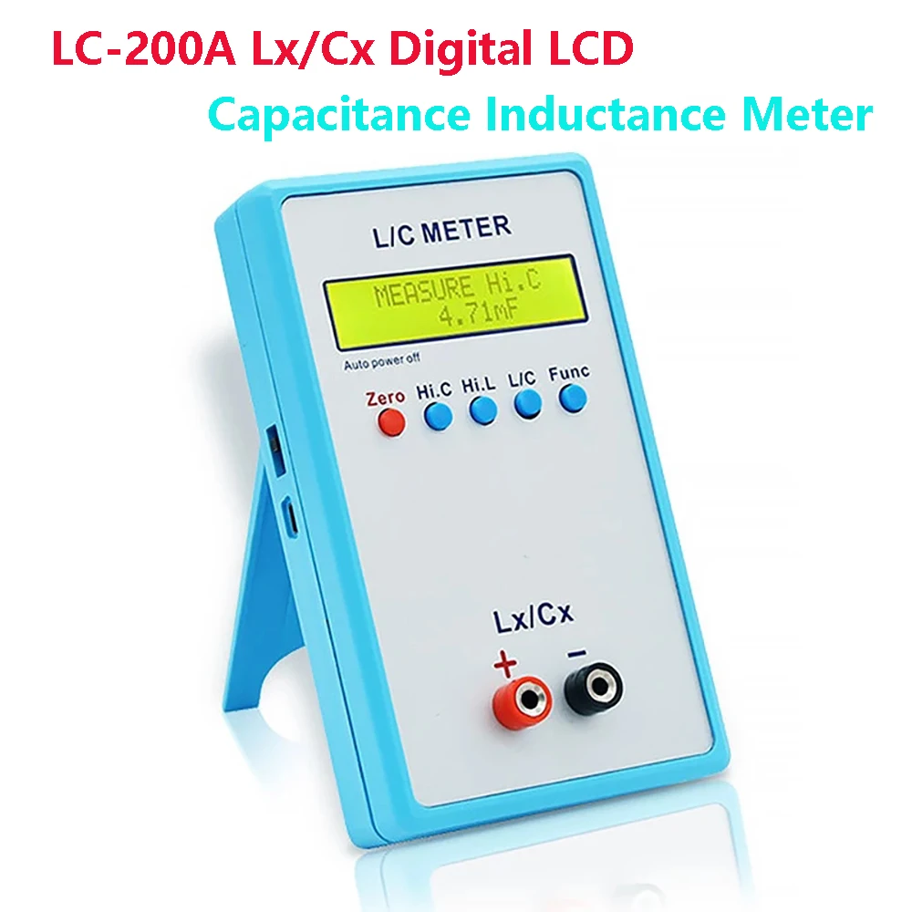 

K50 LC-200A Hand-held Digital LCD Capacitance Inductance Meter LC Measuring Meter 1pF-100mF 1uH-100H