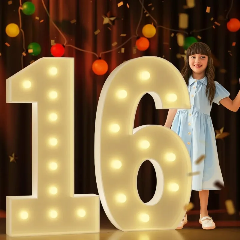 70-120cm Marquee Numbers Birthday Decorations Large Light Up Letters Anniversary Party Decorations