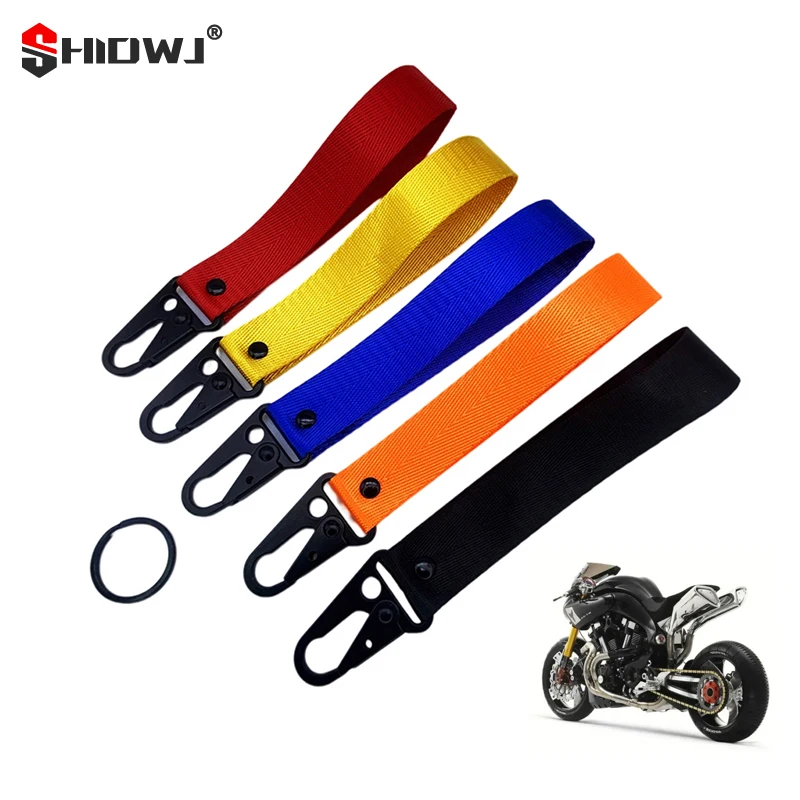

Hot Universal Car Keychain Lanyard Hanging Strap with Metal Key Holder key Ring Lanyard for JDM Car Motorcycle Keychain Key Ring