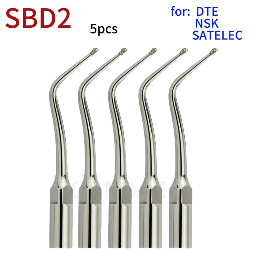 5pcs SBD2 scaler tips dentist tool odontologia denture teeth whitening ultrasonic dental scaler tip for SATELEC NSK GNATUS DTE