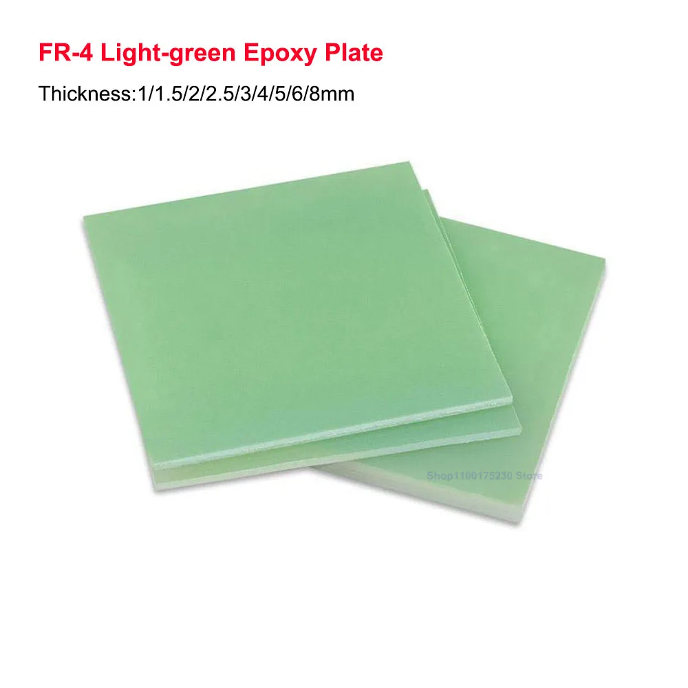 1/1.5/2/2.5/3/4/5/6/8mm Thickness FR4 Fiberglass Sheet Light-green Epoxy Plate FR-4 Epoxy Resin Board Glass Fibre 3D Print