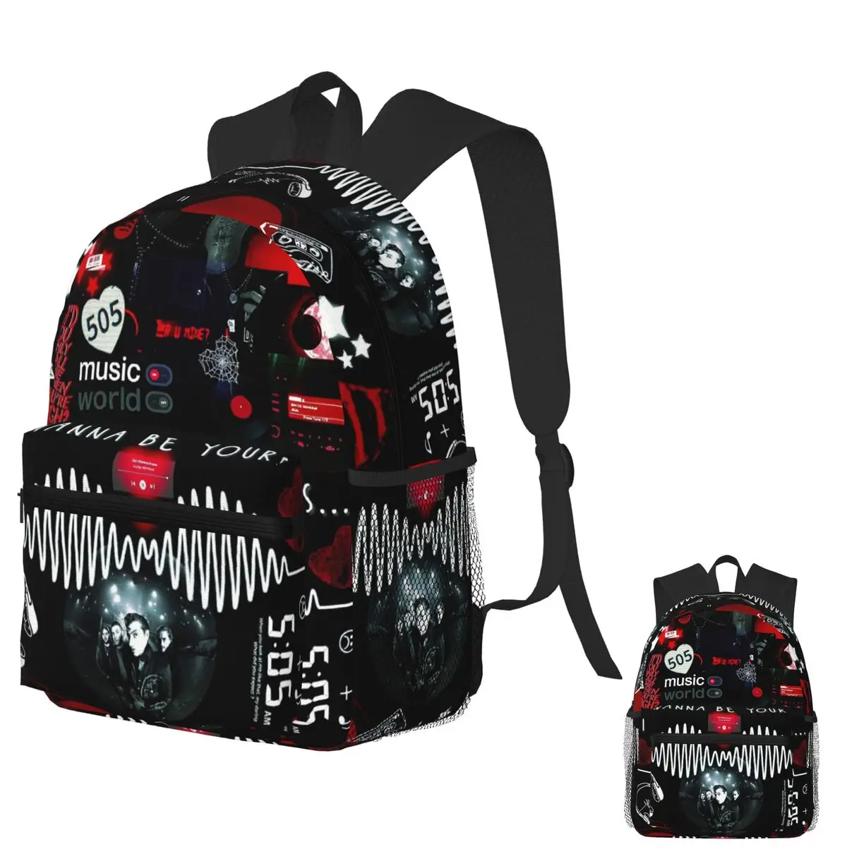

Arctic Monkeys Student Backpack School Bag Hiking Travel Daypack for Men Women Fashion Bookbag Shoulder Bags
