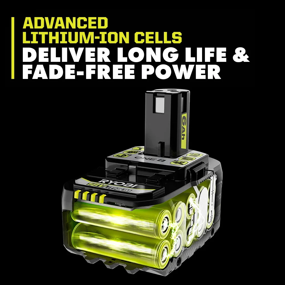 RYOBI ONE+ 18V 4.0Ah Replacement Battery, Compatible P107,  High Energy Density, Reduce Recharge Times For Lawn Care