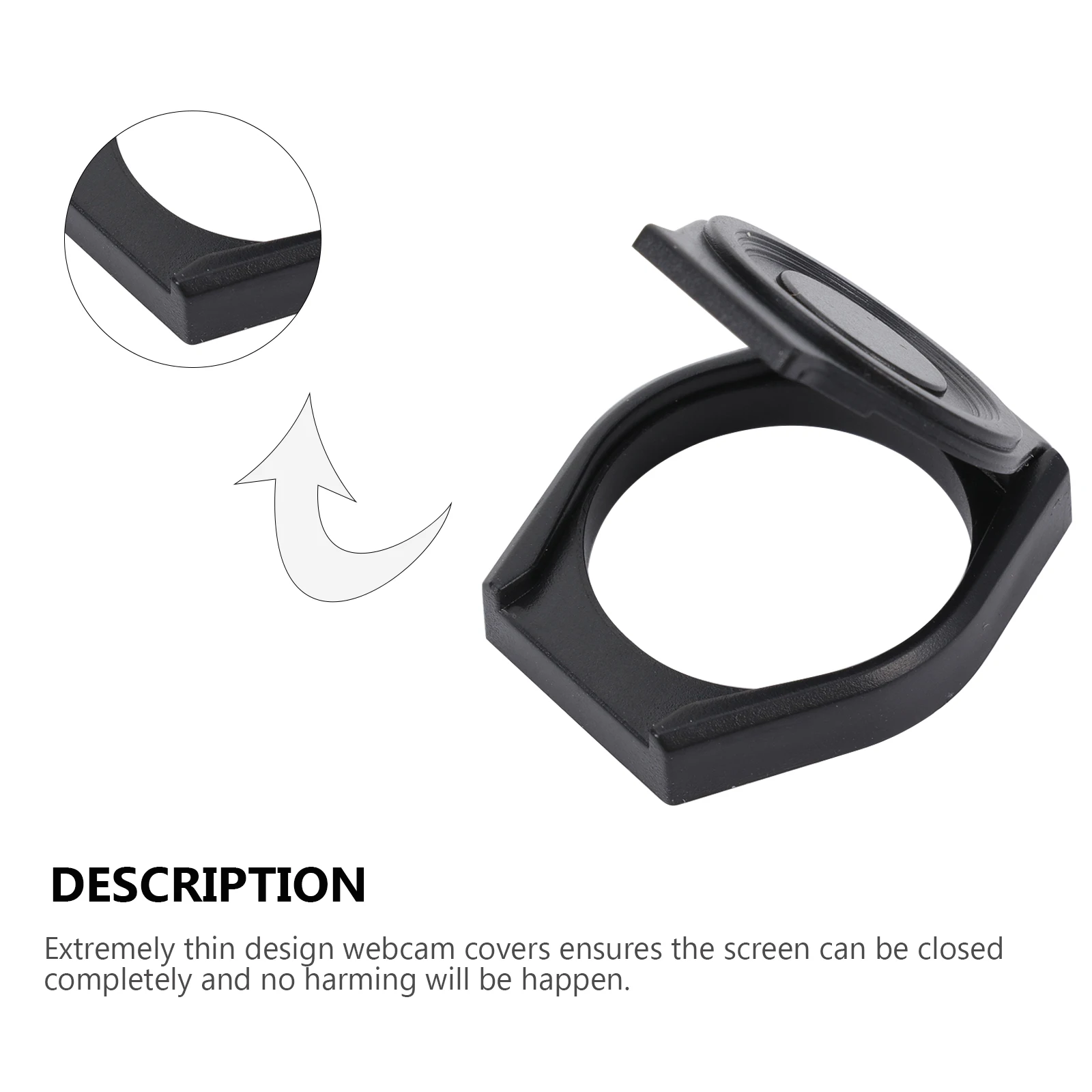 

10pcs Webcam Covers Privacy Protection Lens Caps Ultra-Thin Abs Flip Covers For Laptop Camera Security With Adhesive
