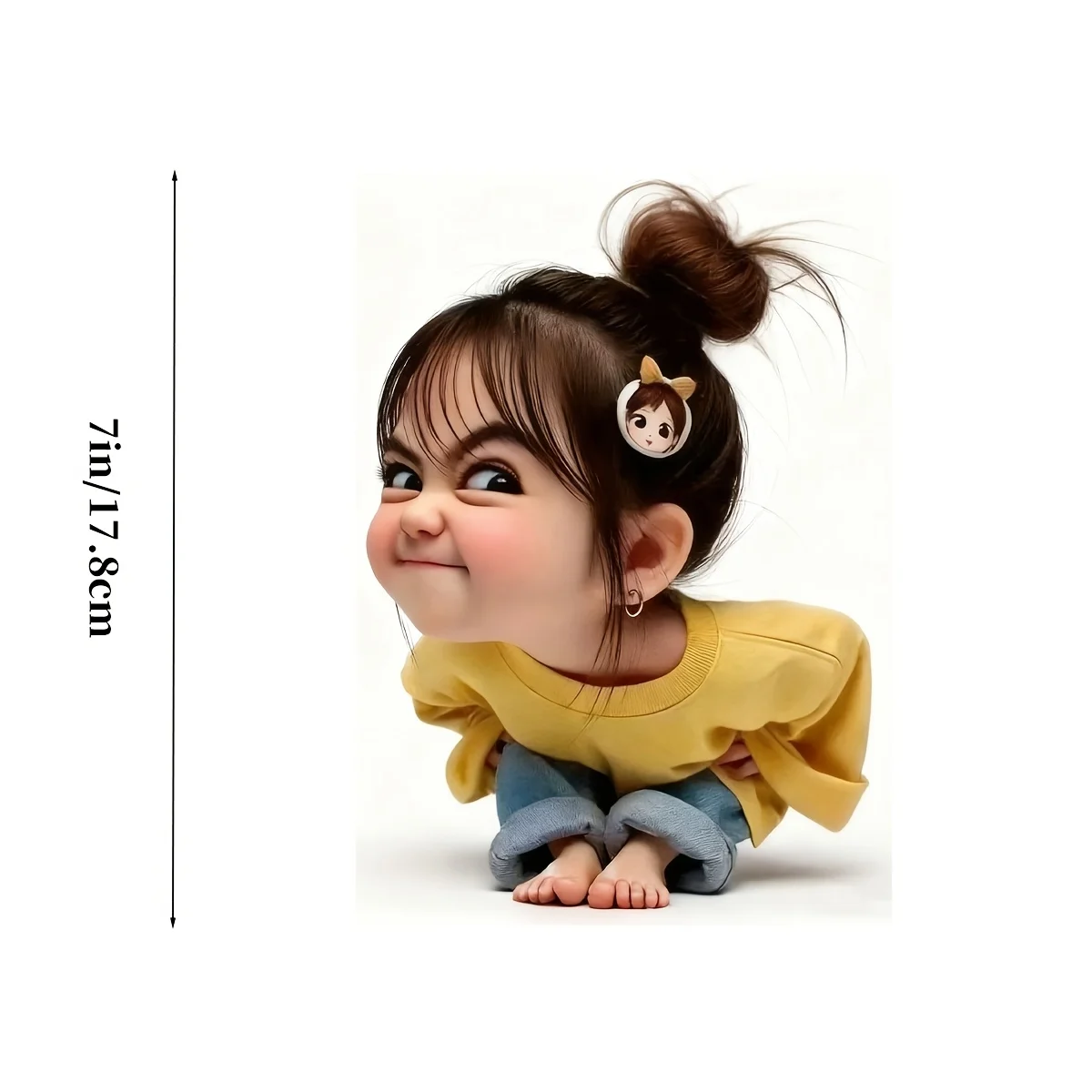 1pc Sassy Girl Vinyl Sticker, 7 Inch Self-Adhesive Decal for Glass, Metal & Ceramic Surfaces