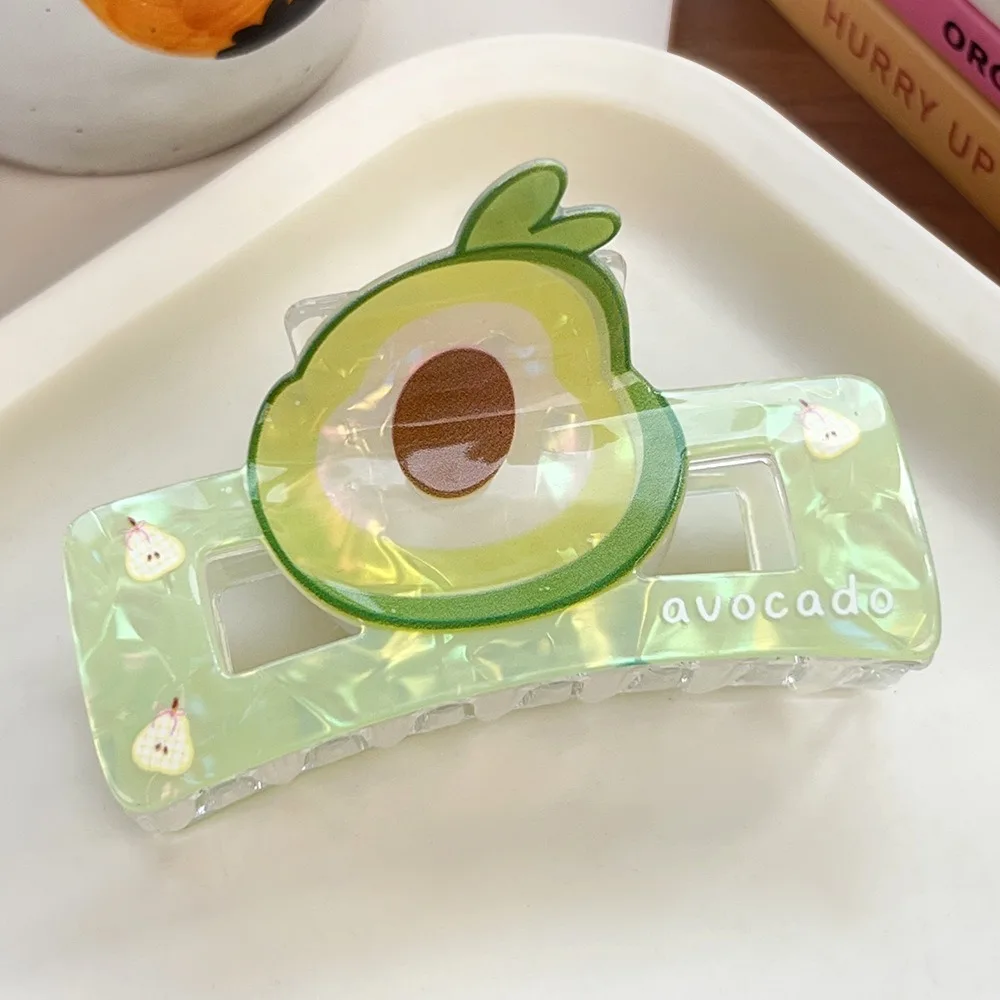 

Elegant Sweet Strawberry Shark Clip Cute Cherry Fruit Acetate Claw Clip Delicate Hair Clip Ponytail Shark Clip Girls