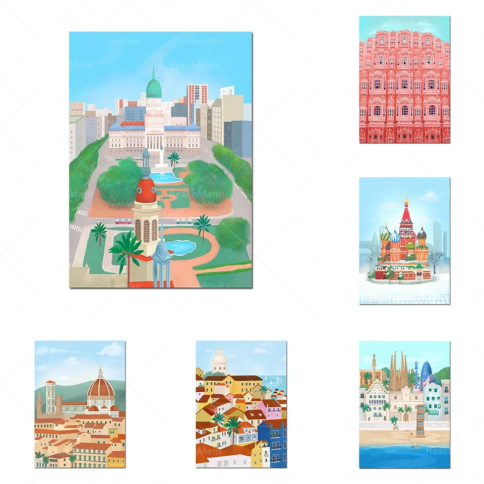 

Printable New York City, Portugal, Italy, Argentina wall art wall art, urban landscape posters, travel posters, Moroccan illustr