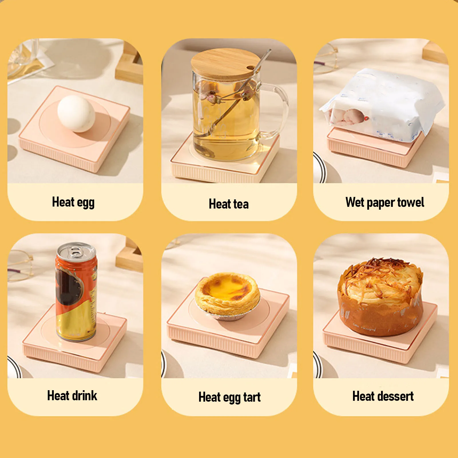 커피 머그잔 워머 컴팩트 향상된 맛 열 보존 홈 아파트 사무실 여행을위한 전기 컵 워머