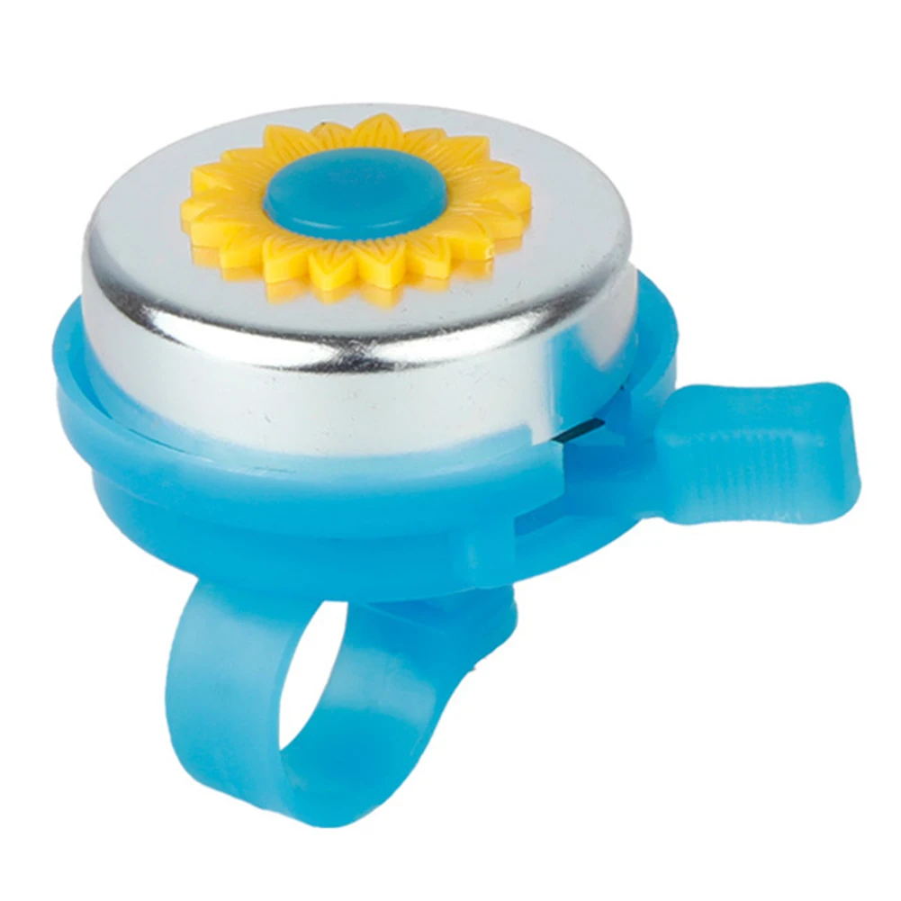 Sino de bicicleta sinos de alumínio escudo guiador montar bebê crianças girassol jingle bell multi cor pedáginas