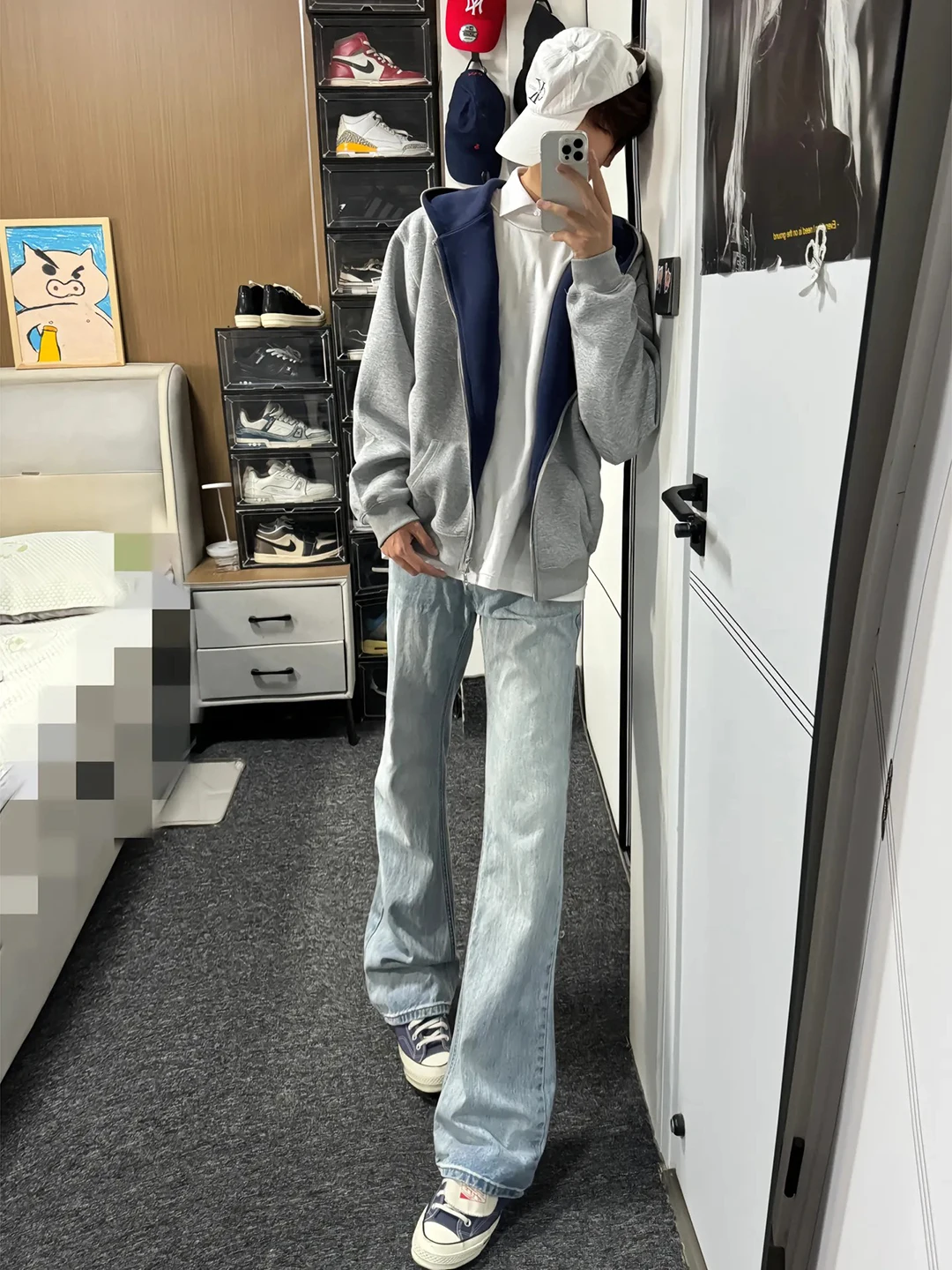 

Heavyweight Hooded Zipper Sweatirt for Men American Sle Cleanfit Couple's Open Cardigan Teenage Clothing Long Sve Poly...