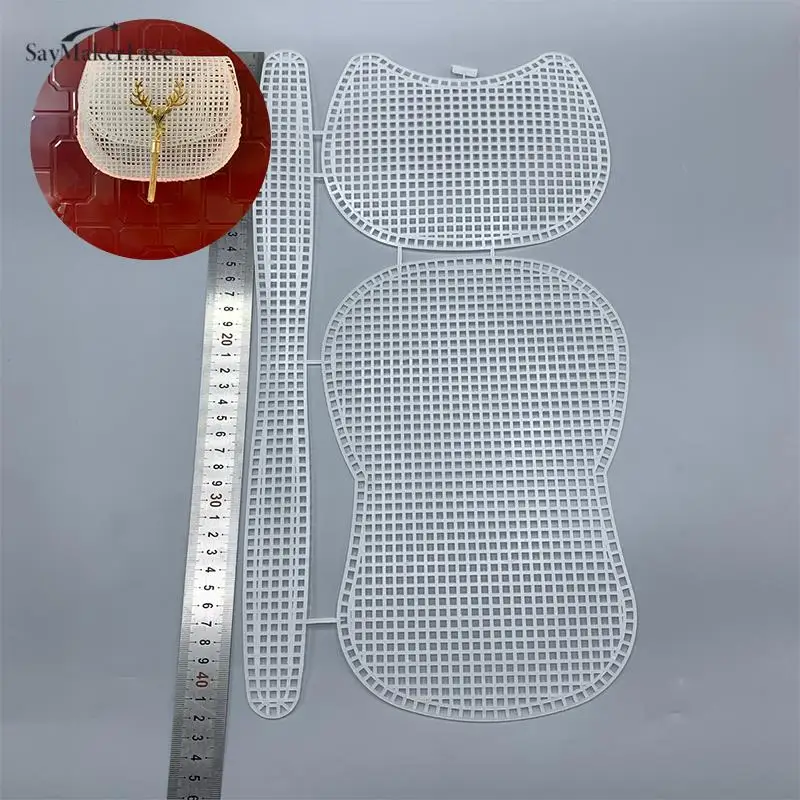 말굽 가방 메쉬 니팅 라이닝 위빙 플라스틱 메쉬 시트 액세서리 벨벳 DIY 호크 트림 도구 이지 니트 헬퍼 액세서리