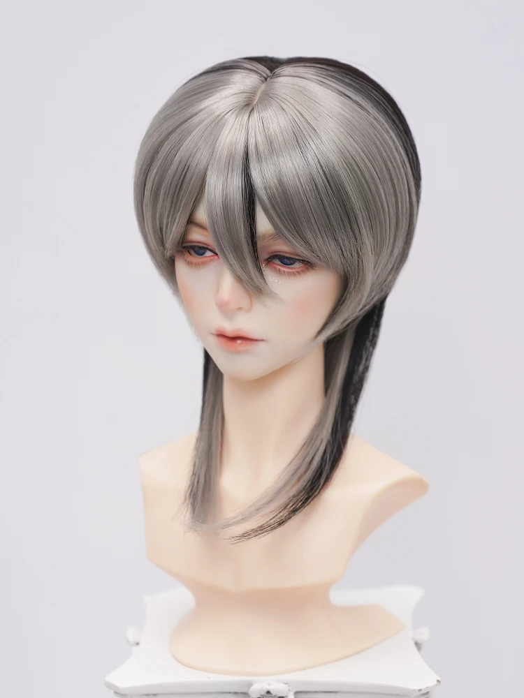 

Парик куклы BJD подходит для размеров 1/3 1/4 1/6, милый парик куклы, мягкая шелковая челка, соответствующий цвету, аксессуары для куклы с волчьим хвостом