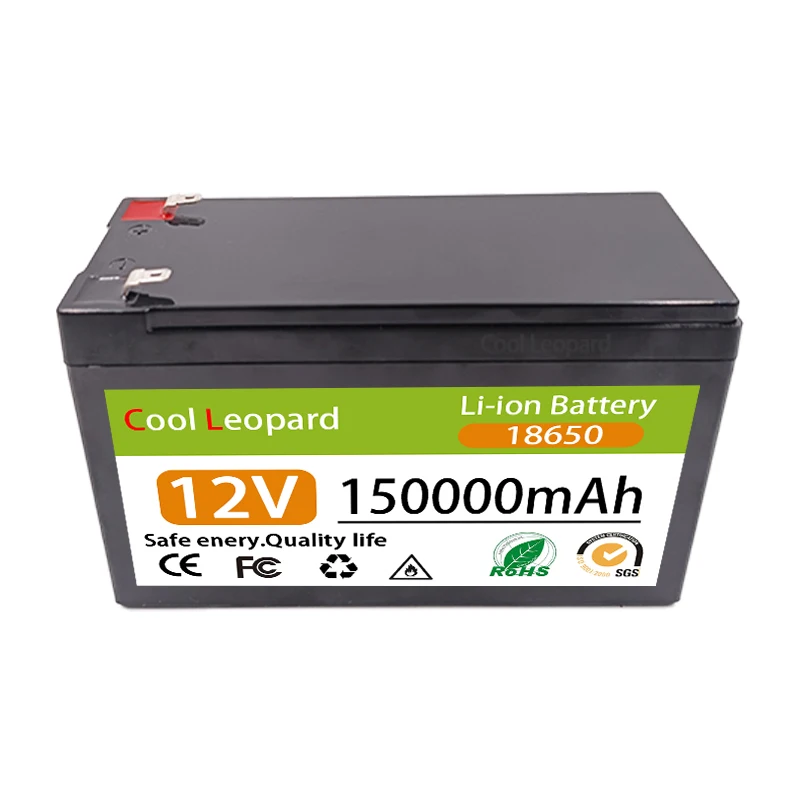 12V 150000mAh 18650 Rechargeable Lithium Ion Battery, For Sightseeing Vehicle ，LED Lamp， Electric Vehicle Battery +Charger