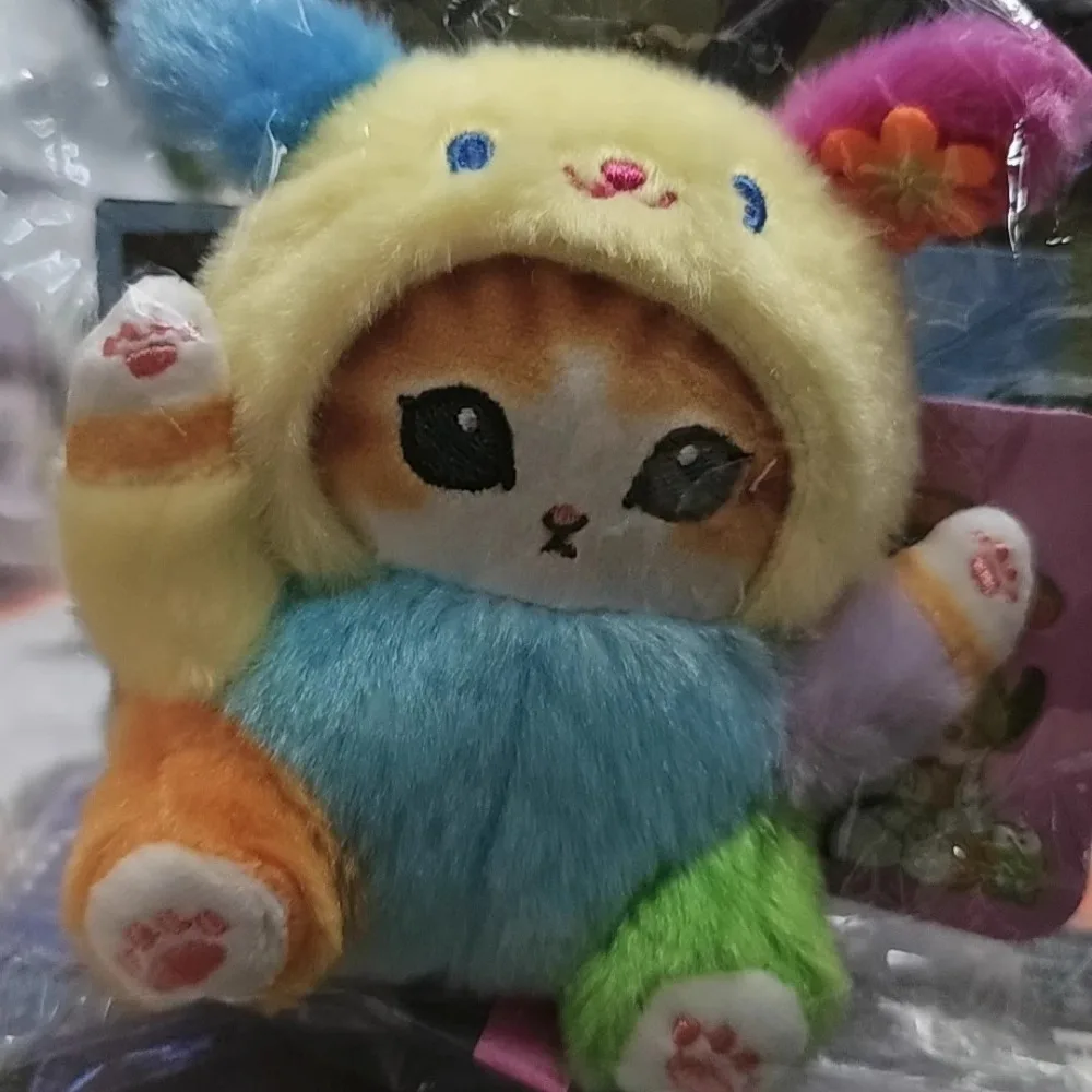 Mofusands 봉제 인형 펜던트 고양이 코스프레 Sanrio 캐릭터 가방 열쇠 고리 Kuromi Cinnamoroll Pochacco Hangyodon Kids Gifts