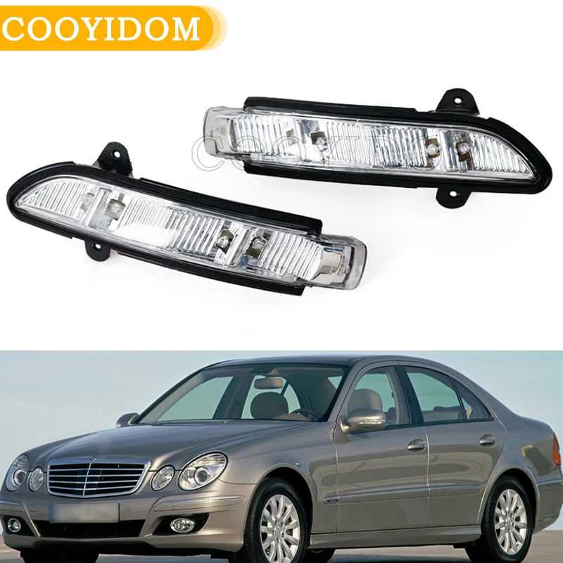 Wyświetlacz tyłu samochodu kierunkowskaz lusterka bocznego światła dla Mercedes Benz W211 W221 W219 2007-2010 E320 E350 E550 S600 2198200521 2198200621