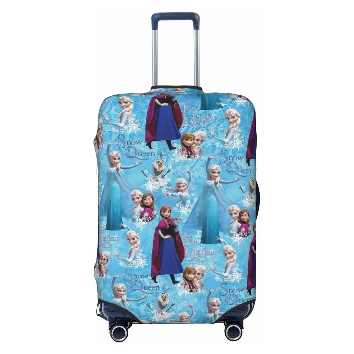 

Custom Elsa Anna Snow Queen Frozen Luggage Cover Protector Elastic Anime Travel Suitcase Covers