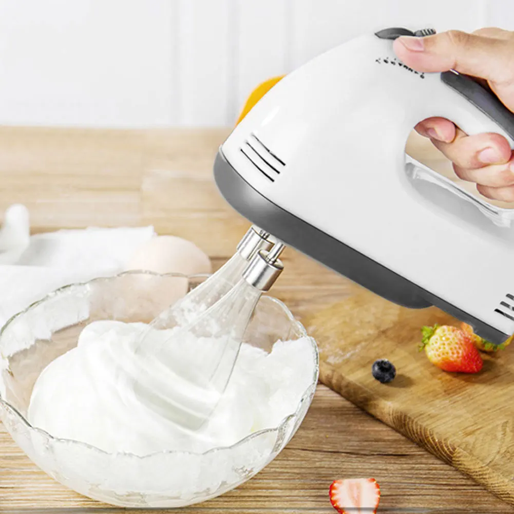 Batidora de mano inalámbrica para cocina, máquina de espuma de leche, agitador eléctrico de 100 W, 7 velocidades