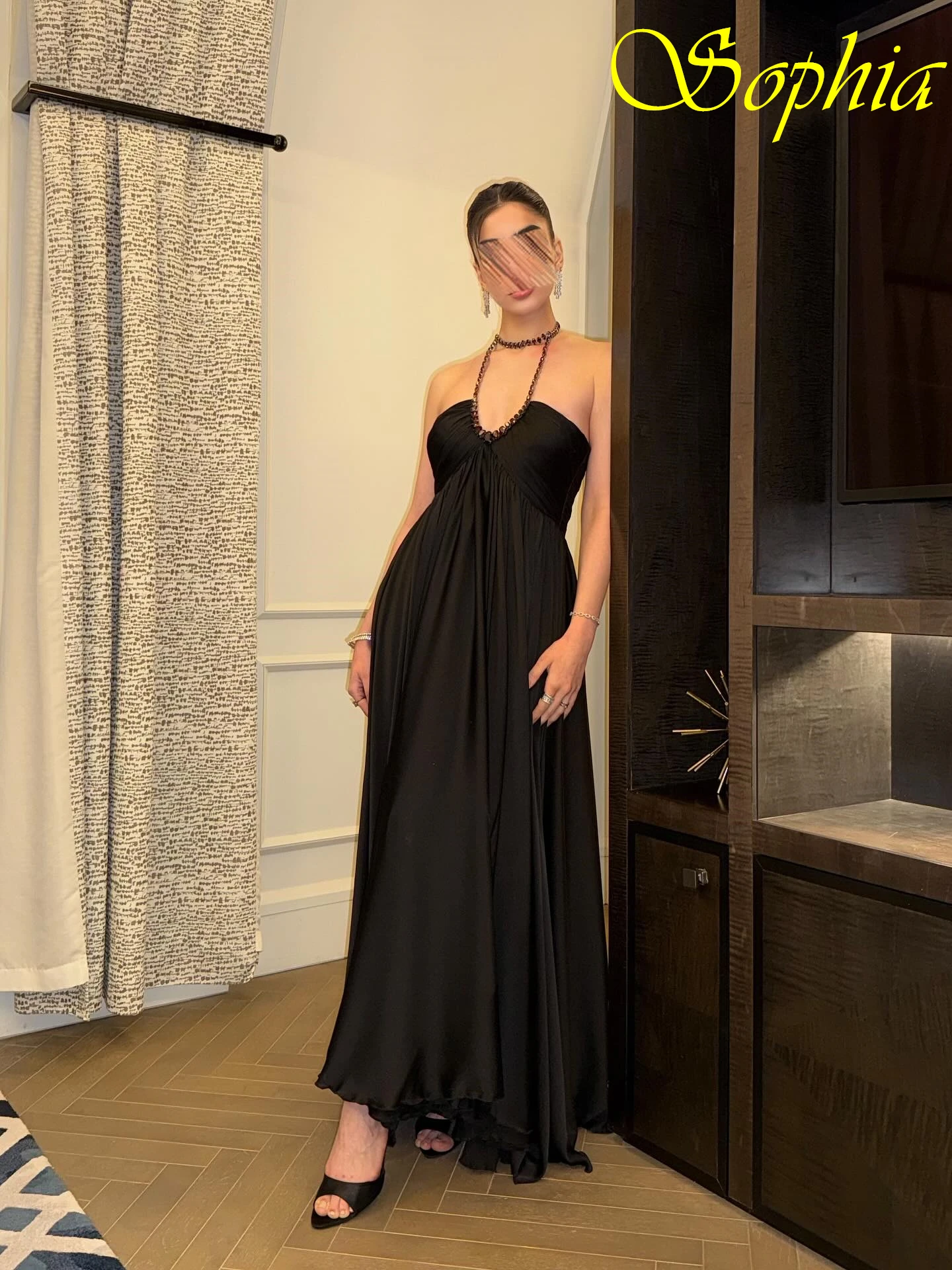 Customized Mermaid Halter Sleeveless Elegant Formal Evening Dress Fashion Bespoke Occasion Gowns High Quality Prom Dress