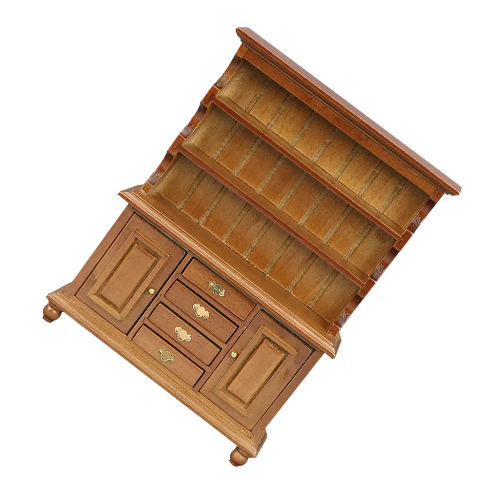 

Mini Cabinet Shape Decor Wooden Furniture Exquisite Details Unique Design Miniature Outdoor Tools Micro Landscape Models
