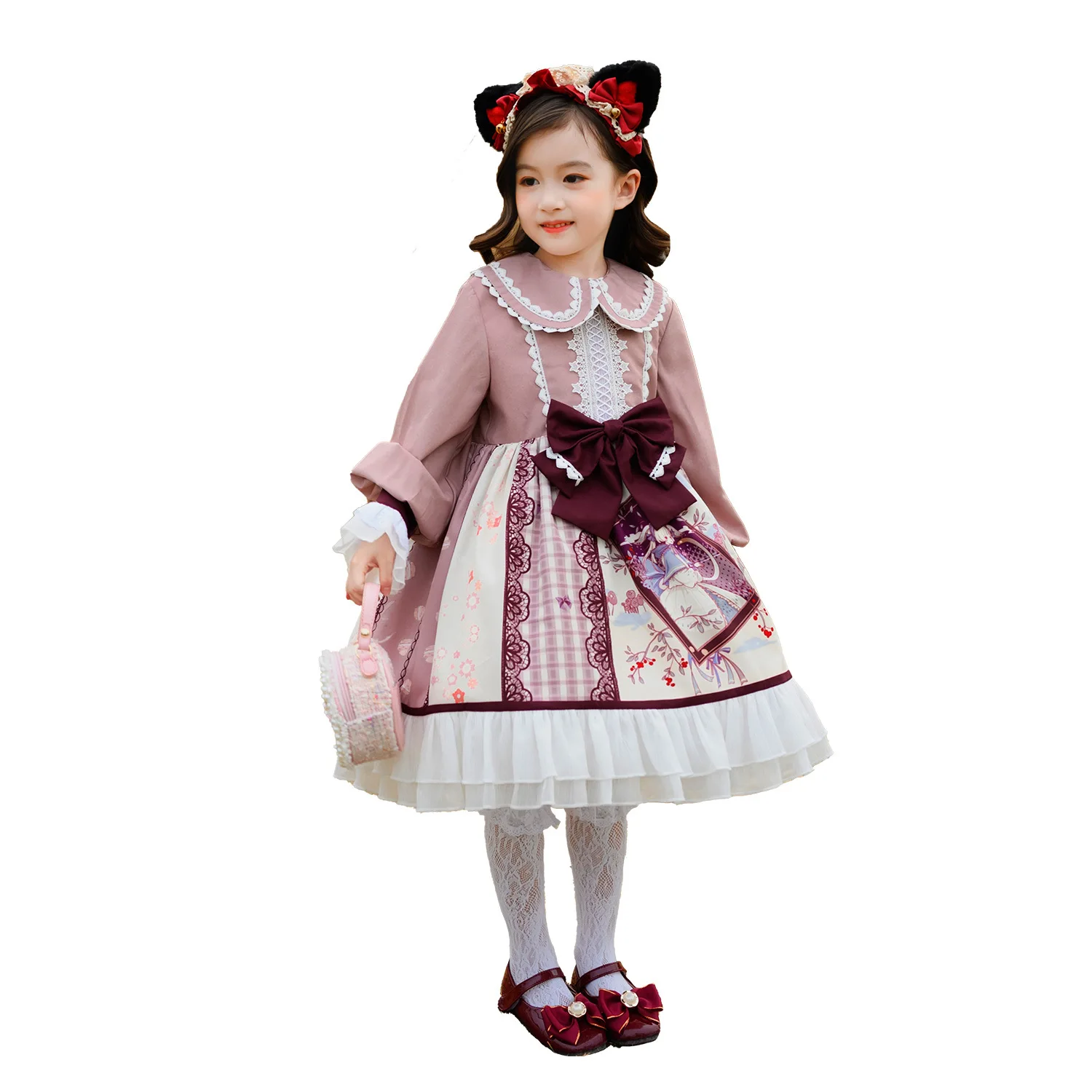 

Children's Lolita Clothing Long Sleeved Princess Dress Spring and Summer Full Set Dress Lolita Halloween