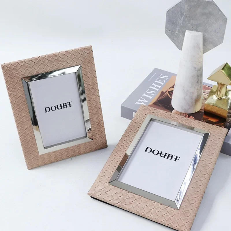 Modern Minimalist Luxury Home Decorative Photo Frame Handcrafted 6-Inch & 7-Inch Woven Picture Frames Creative New Home Ornament