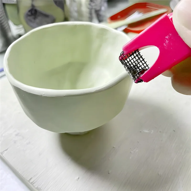 AFOURT-Small Sanding Harp, Small Surform Pottery Tool - Compact Clay Shaper For Sculpting, Trimming, And Detailed Work