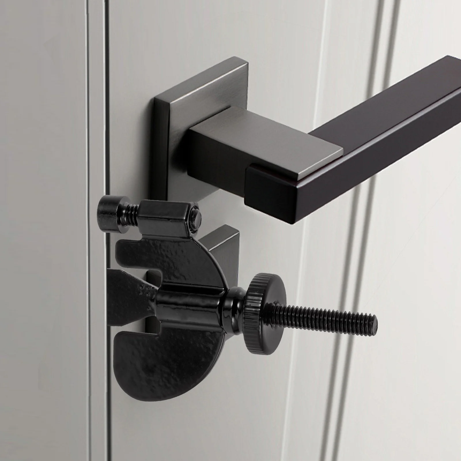 

Portable Door Lock 304 Stainless Steel Silicone Security Lock for Hotel Travel Bedroom Safety Door Stopper Key Latch