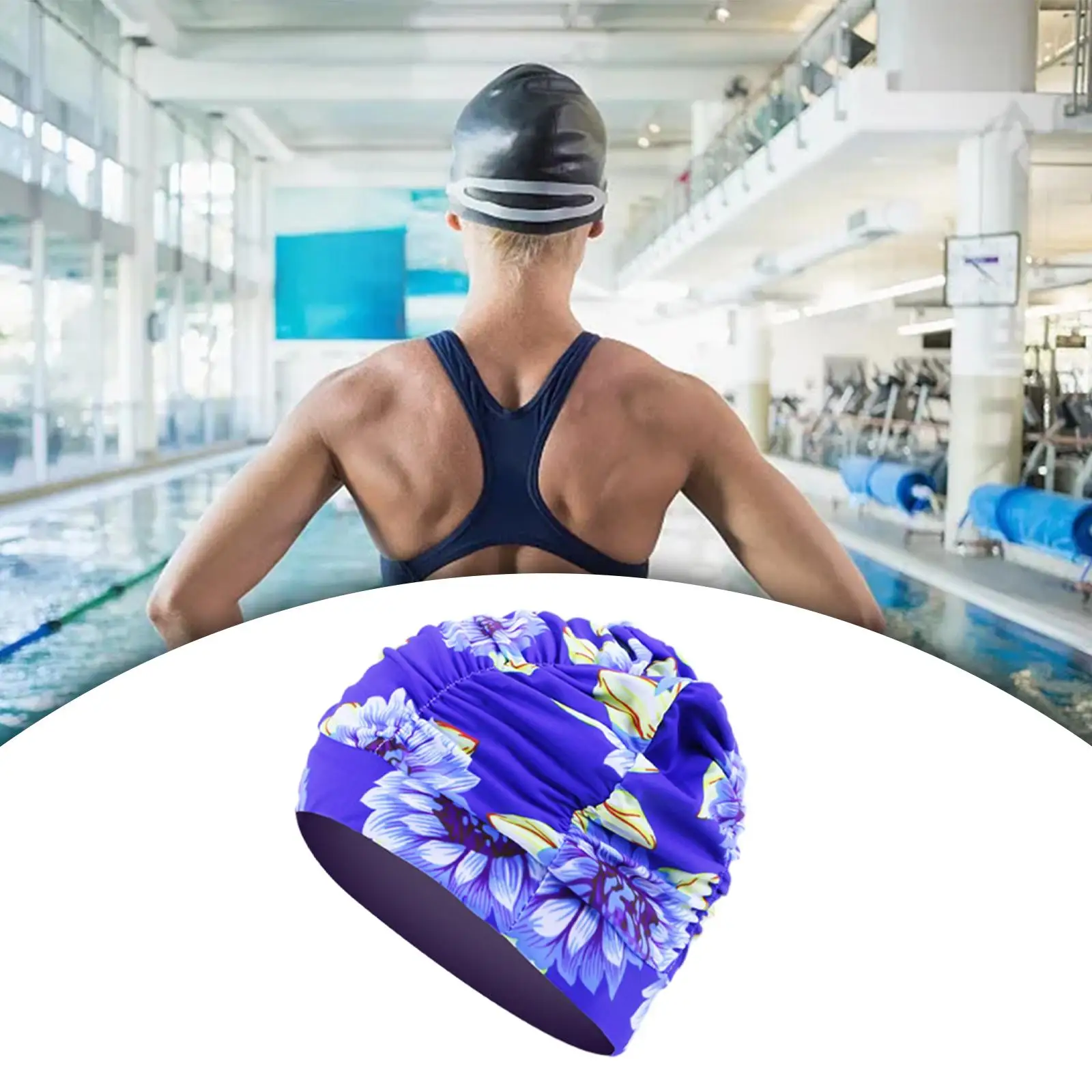 Swimming Cap Breathable Soft Swimming Accessories for Long Hair Adults