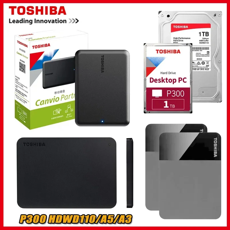 2026年ホットセール-東芝-a3-a5-hdtb410yk3aa-canvio-basics-東芝用-500gb-1tb-2tb-ポータブル外付けハードドライブ-usb-30-ブラック