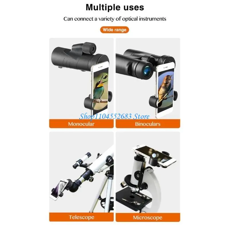 

Y6GD Plastic Clip Holder Phone Adapters For Monocular MicroscopeTelescope Binoculars