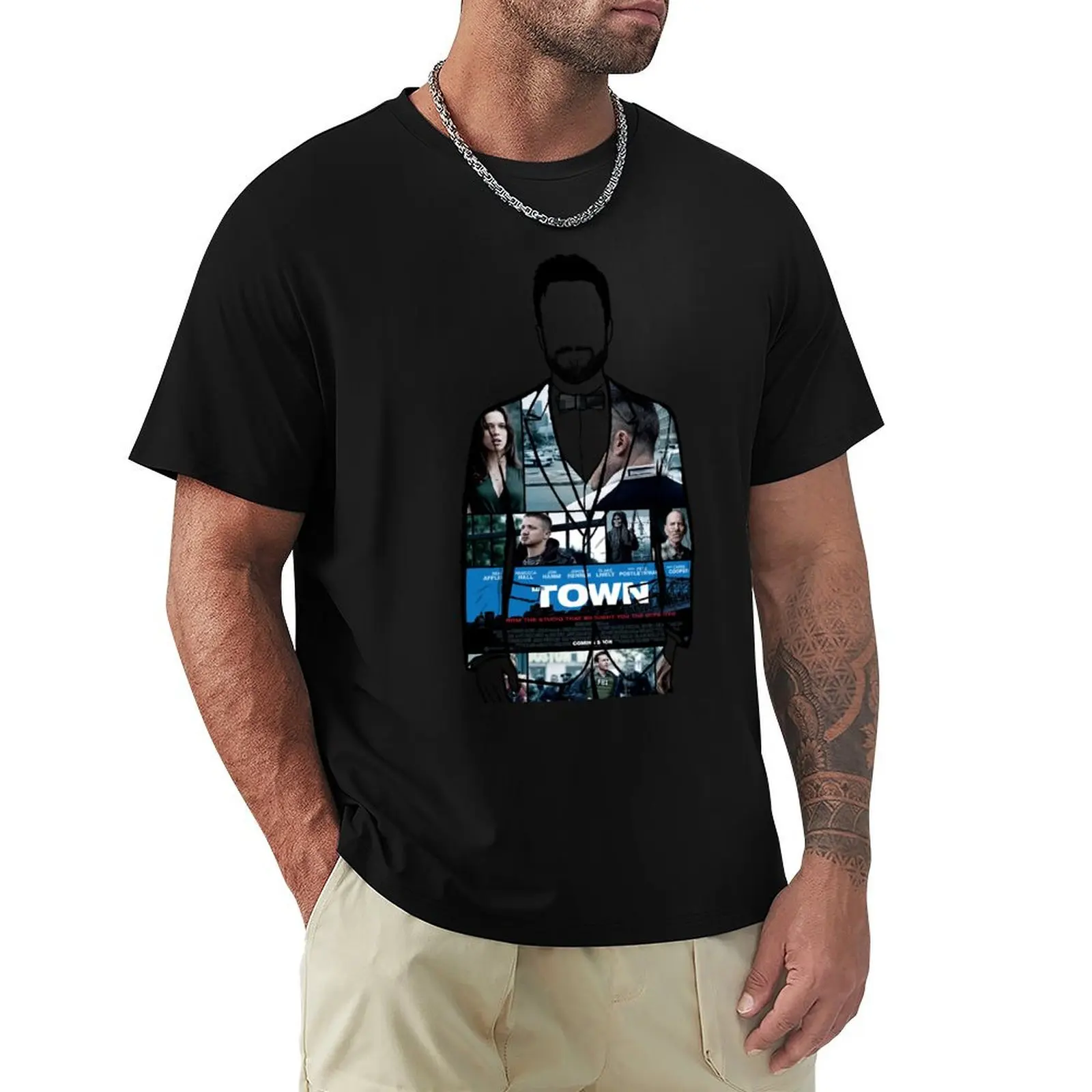 A portrait of Ben Affleck director of The Town T-Shirt Soft Touch Basic Cotton T-Shirt