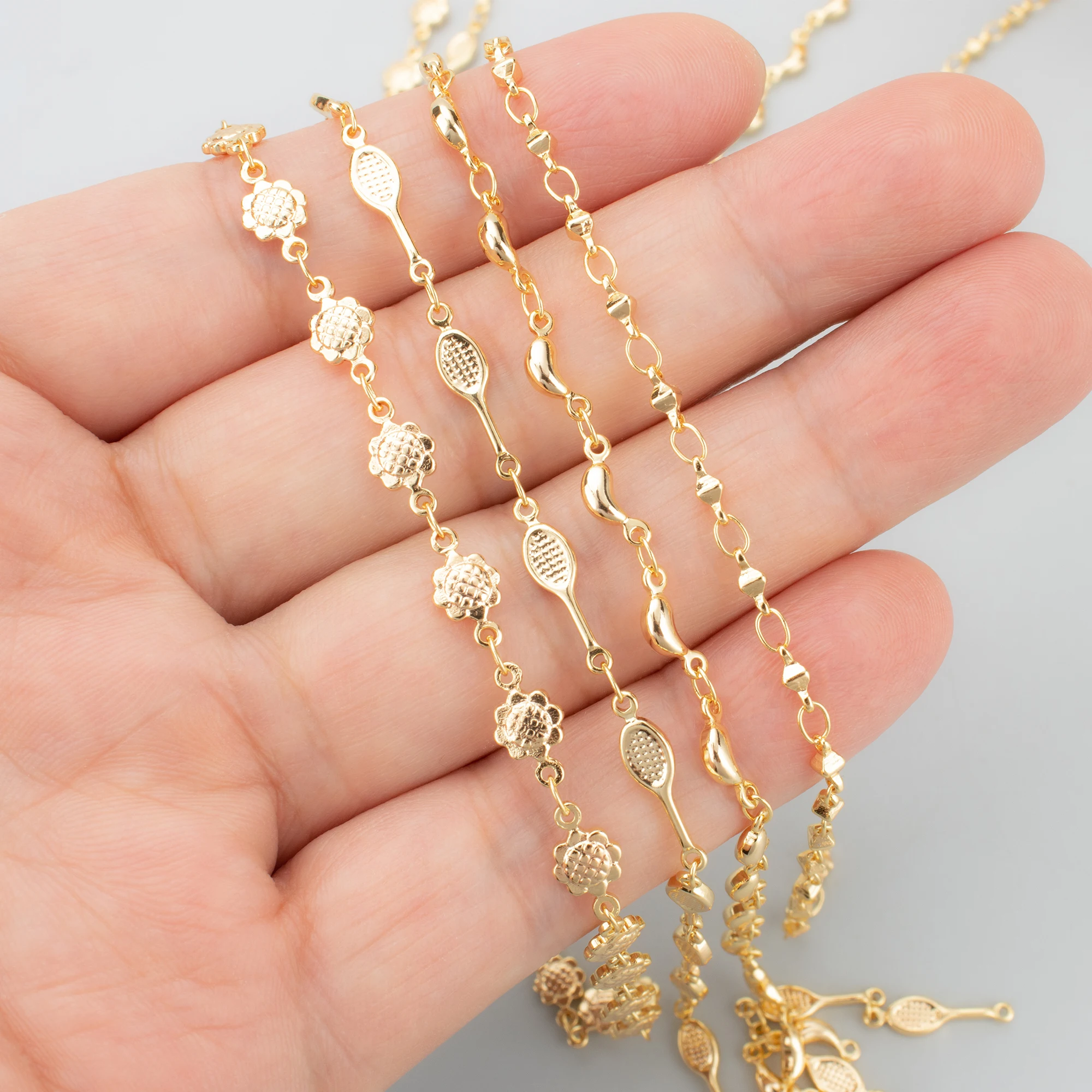 GUFEATHER,1m/lot,C419,chain,18k gold rhodium plated,copper,nickel free,hand made,charms,diy bracelet necklace,jewelry making