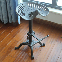 Retro Cast Iron Liftable Chair Wrought Iron Bar Table Chair Kitchen Counter Villa Home Garden Courtyard Decor Heavy Duty Chair