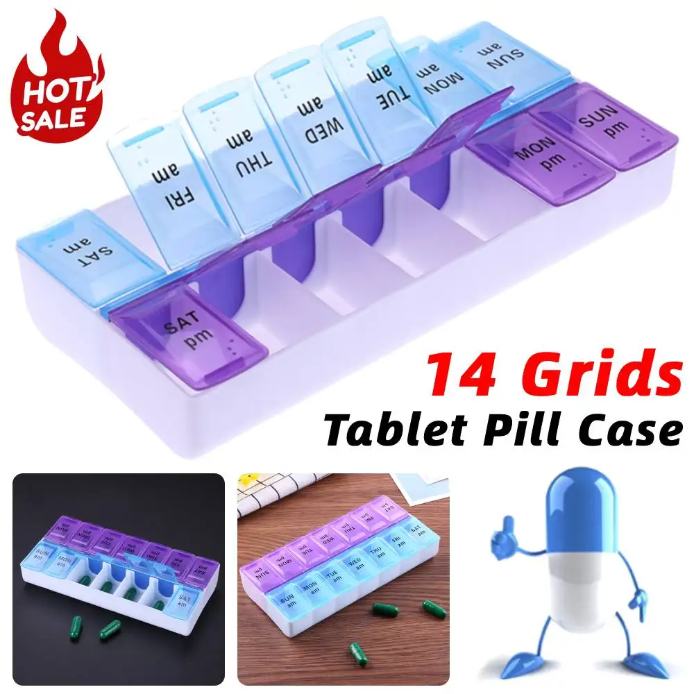 

1/2/3PCS Medicine Pillboxes Pill Case Portable Tablet Dispenser Pill Box Organizer 7 Days Weekly Pillbox Jewelry Accessories